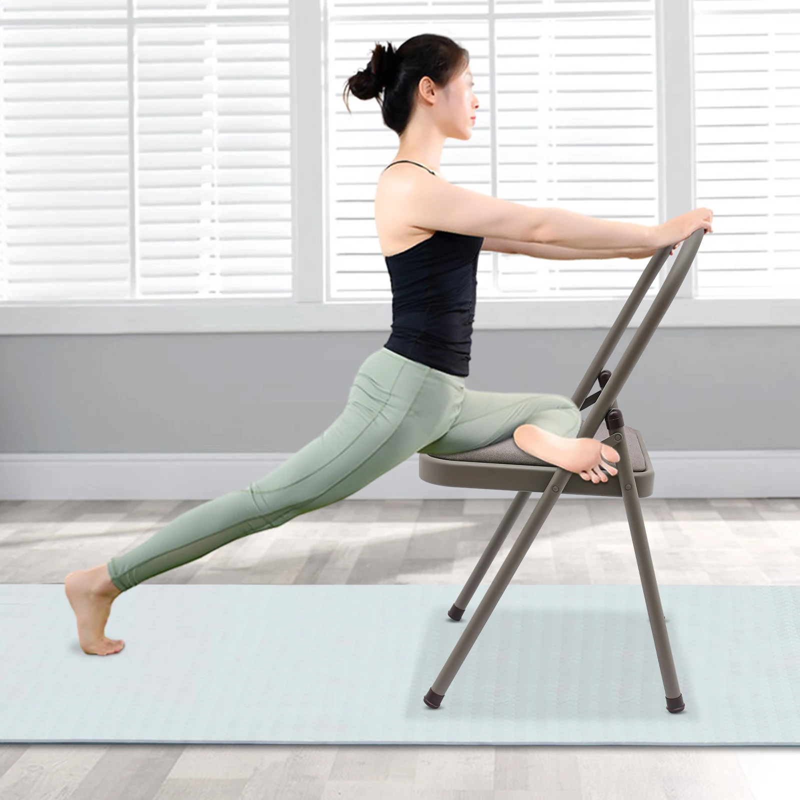 Foldable Yoga Practice Balance Chair Yoga Chair with Lumbar Back Support