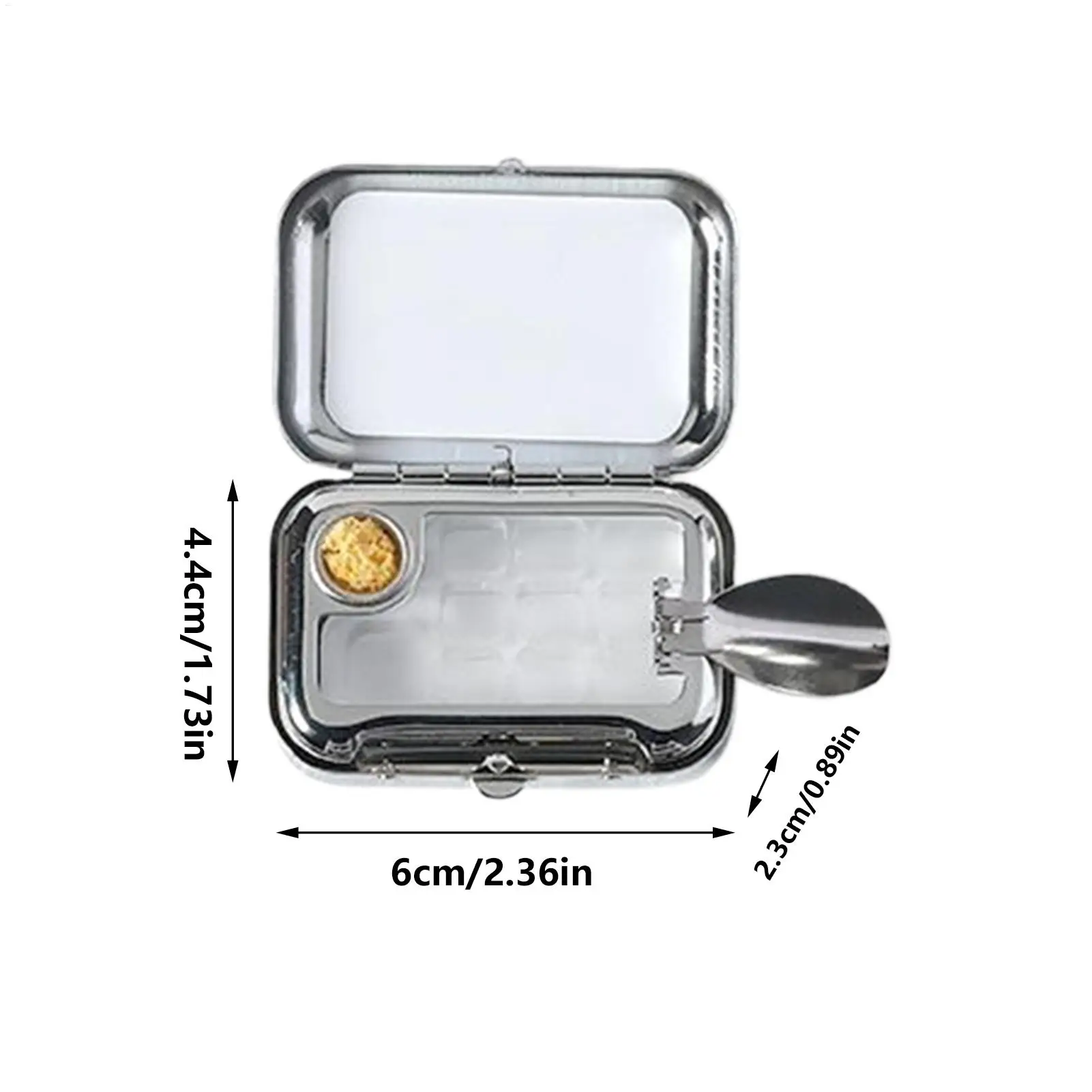 Mini Paint Palette 10-Grid Empty Watercolor Container with Magnetic Clip Small Artist Paint Palette for Travel Classroom Hiking