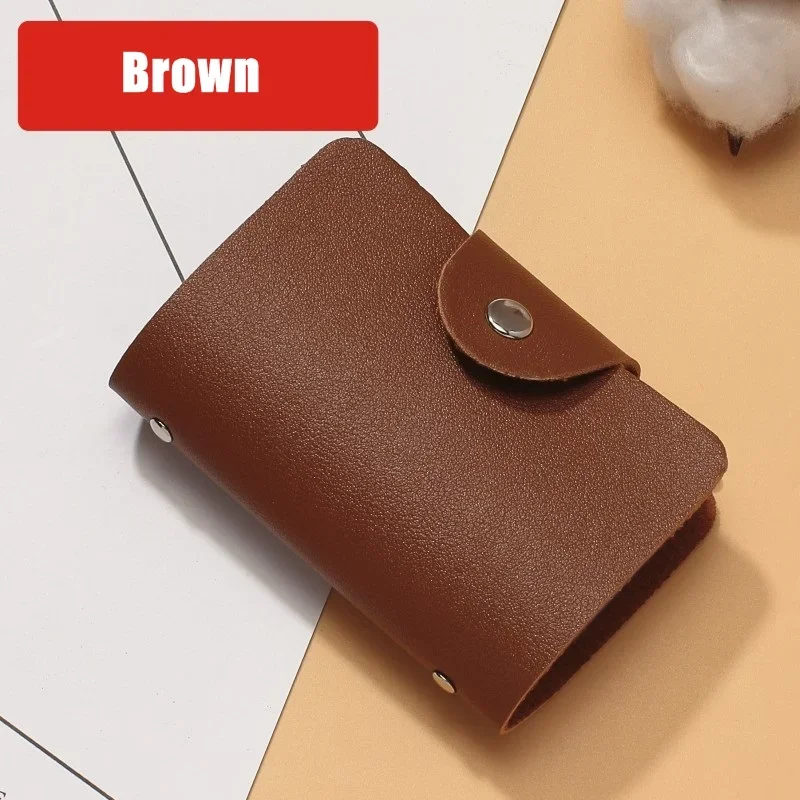 Women's Slim PU Leather Anti-Theft Card Holder Wallet with Coin Purse