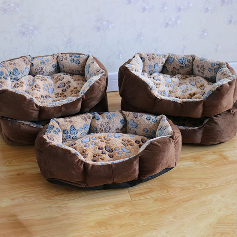 1Pc Pet Dog Beds Mats Soft Plush Warm Sofa Kennel Sleep Basket Per Cani Di Piccola Taglia Forniture Per Gatti