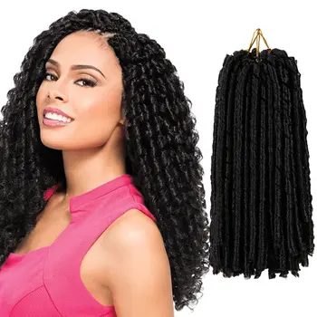 Urban Soft Dread synthetic Crochet Hair - 4 Packs Straight Faux Locs Crochet Soft Locs Braids 2 STYLE in ONE 1
