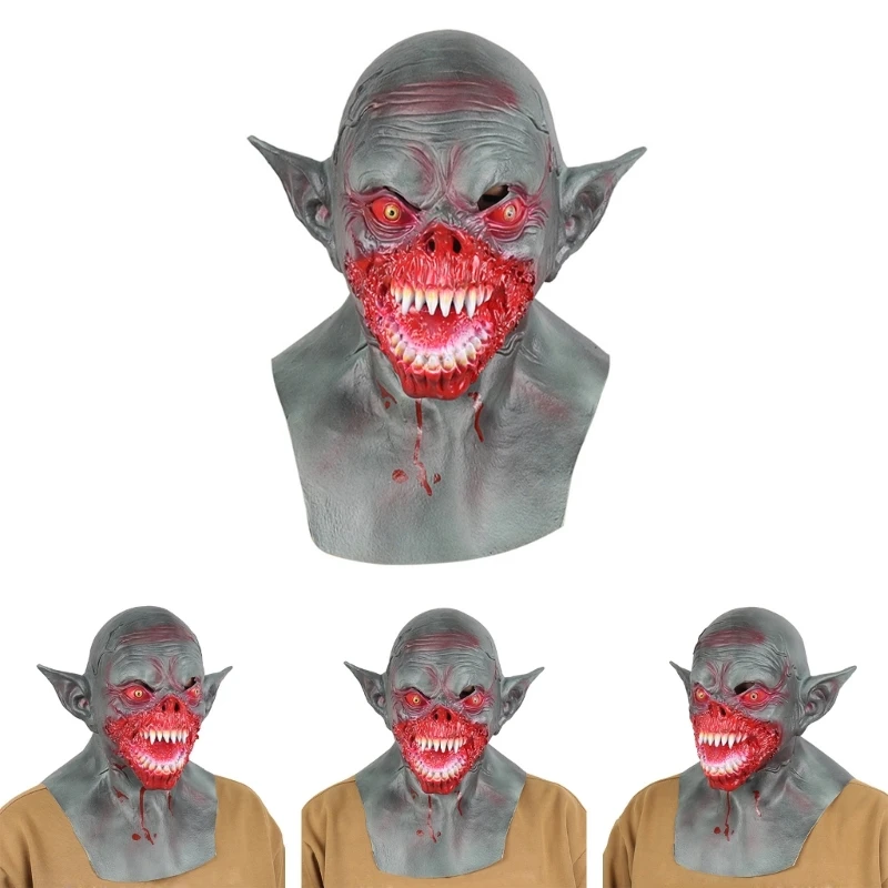 Mask Bloody Monsters Mask Halloween Scary Demons Clown Mask Horror Clown Mask Latex Full Head Mask