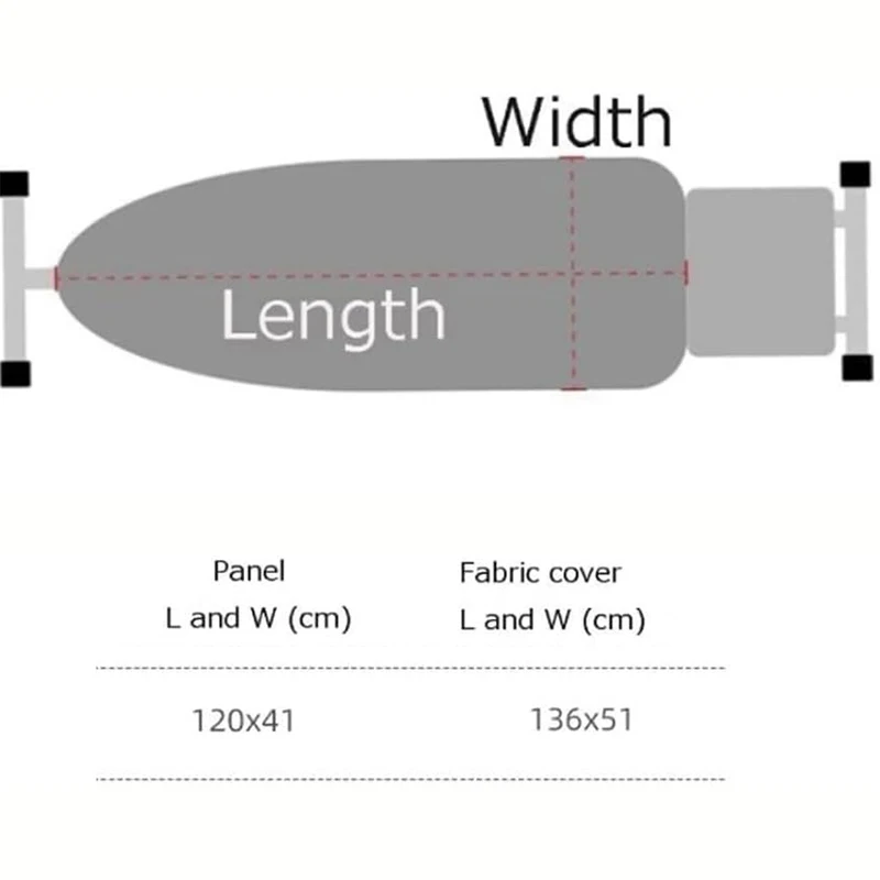 Ironing Board Cover And Pad 1 Set Includes 2 Cotton Pads