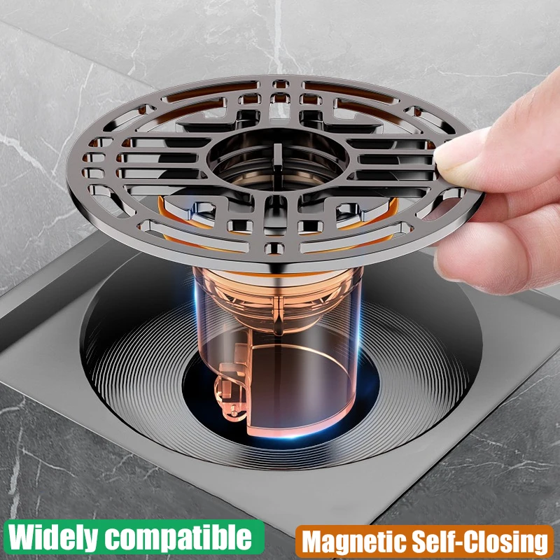 Magnetic Self-Closing Anti-odor Floor Drain Core Insect Proof Floor Strainer Cover Deodorant Bathroom Toilet Sewer Shower Drain