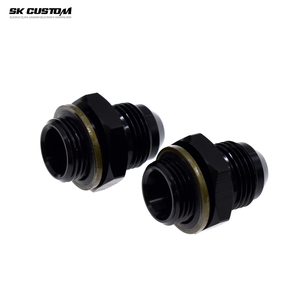 SK Universal Oil Pipe Connector for Car Modification, Hose End Fitting Aluminum Alloy Adapter M18 M20 AN8 AN10 Auto Parts