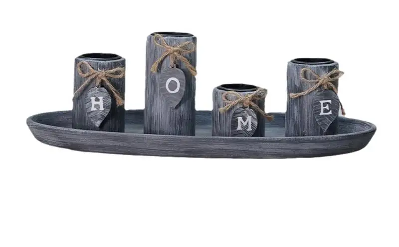 

Деревенский винтажный деревянный подсвечник для дома, подсвечник для свечи, подсвечник для даты, праздника