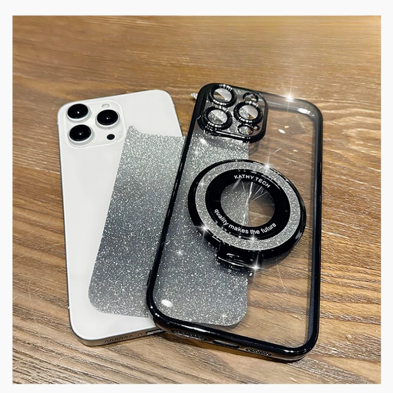 Étui de luxe à paillettes avec support pour Moto G42 G52 G53 G54 G60 G60S G62 G72 G73 G82 G83 G84 E20 E22 E22i E32_voghion.com