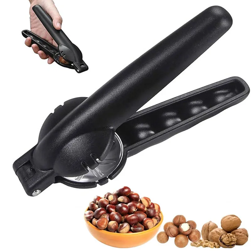 كسارة البندق الكستناء كليب الصليب الفم الكستناء فتاحة الكستناء المشبك الفولاذ المقاوم للصدأ الكستناء أداة القطع مع مقبض عدم الانزلاق