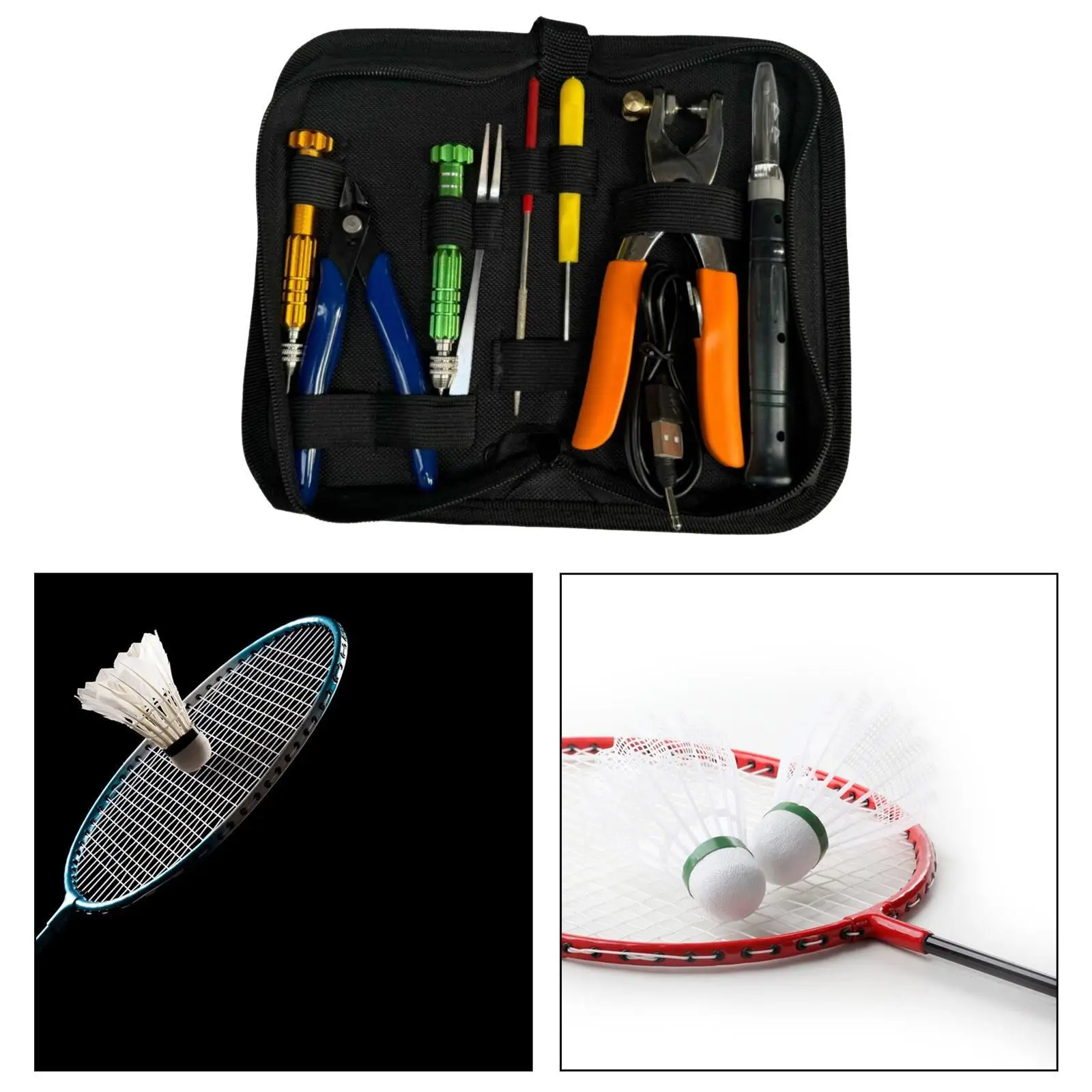 Starting Stringing Clamp Tool Set Portable Badminton Racket Pliers Stringing Machine Tools for Tennis Racket Repairing