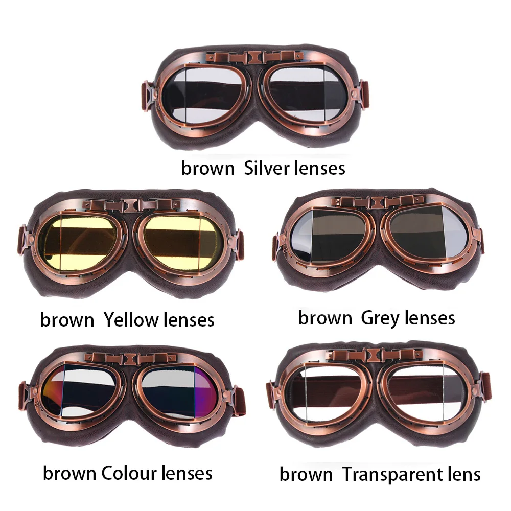 Pilot Retro Dustproof Motorcycle and Sports Protective Goggles