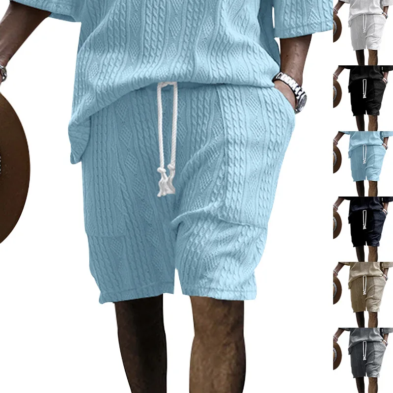 

Шорты в европейском и американском стиле Ins с несколькими карманами, свободные облегающие спортивные и повседневные жаккардовые шорты для мужчин