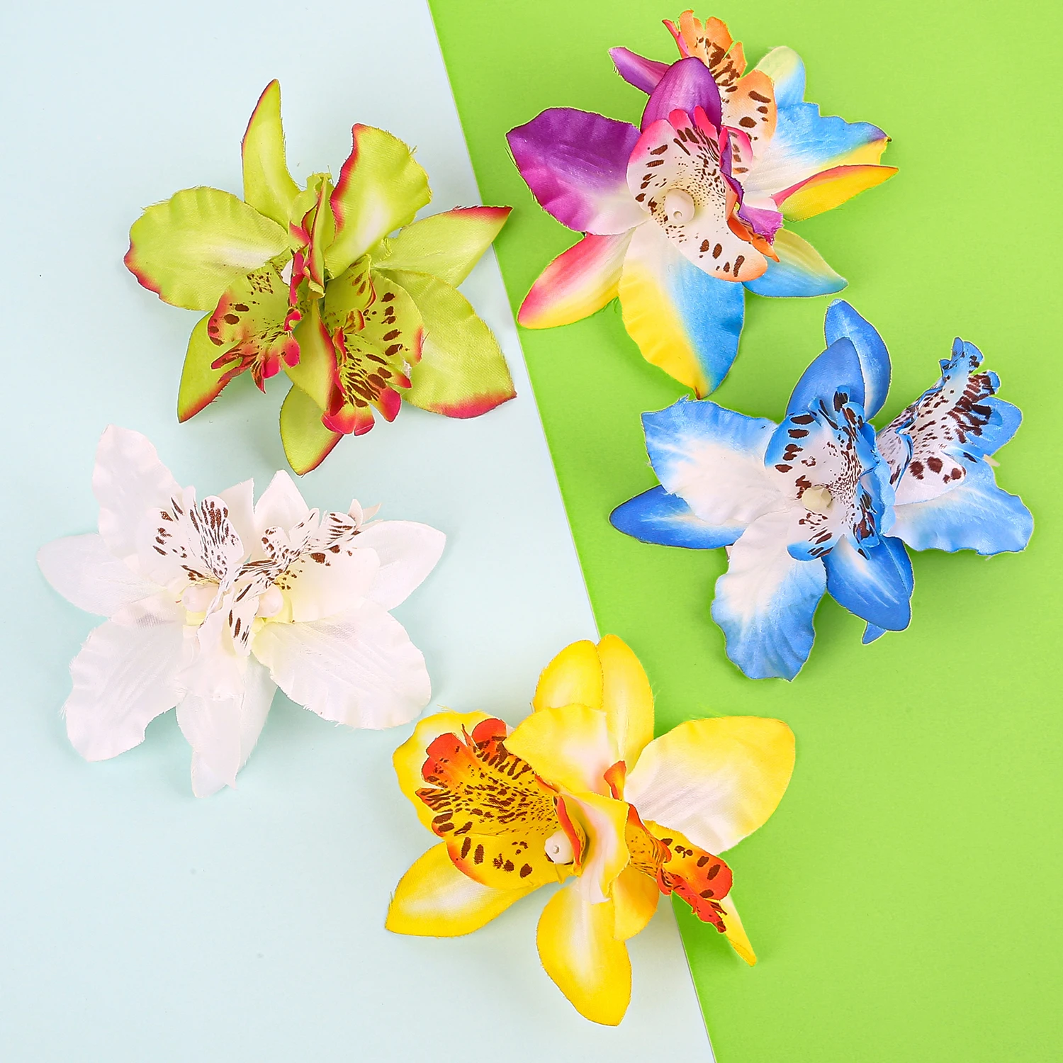 Mode simulierte Blume Haars pangen Haarnadeln für Frauen Orchidee Blumen Haars pangen Clips für Mädchen Damen koreanische Haarschmuck – Detail 7