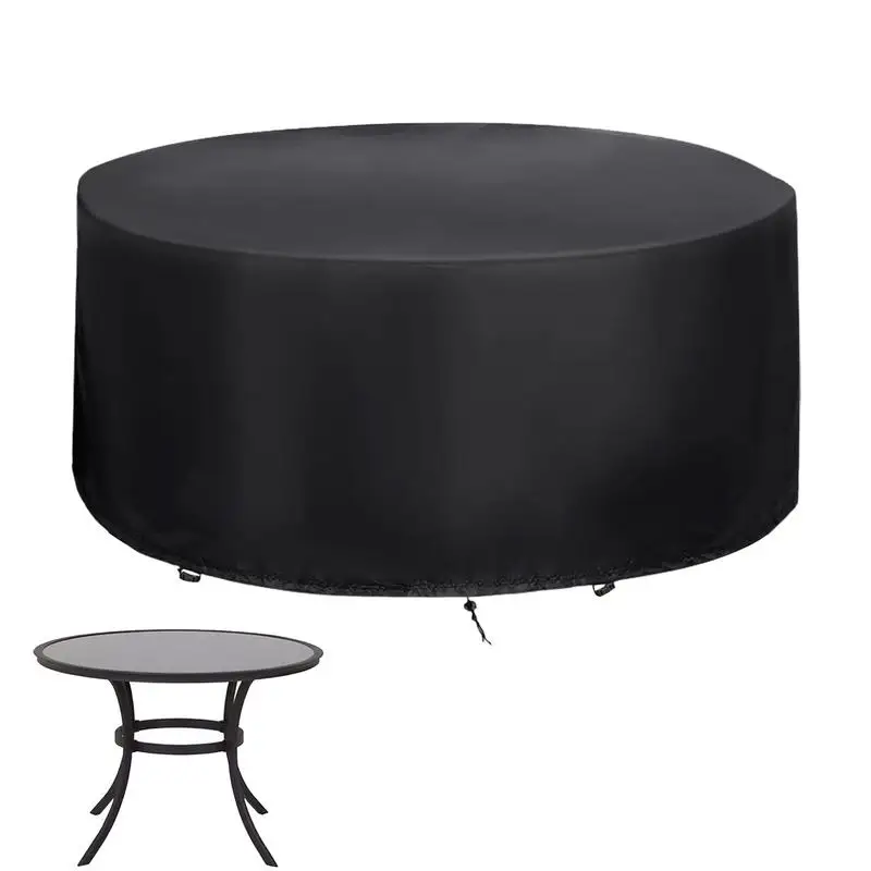 

Чехлы для мебели в патио круглая водонепроницаемая защита от УФ-излучения, защита от выцветания для круглых стольных стульев, защита от выцветания, водонепроницаемая крышка для внутреннего дворика