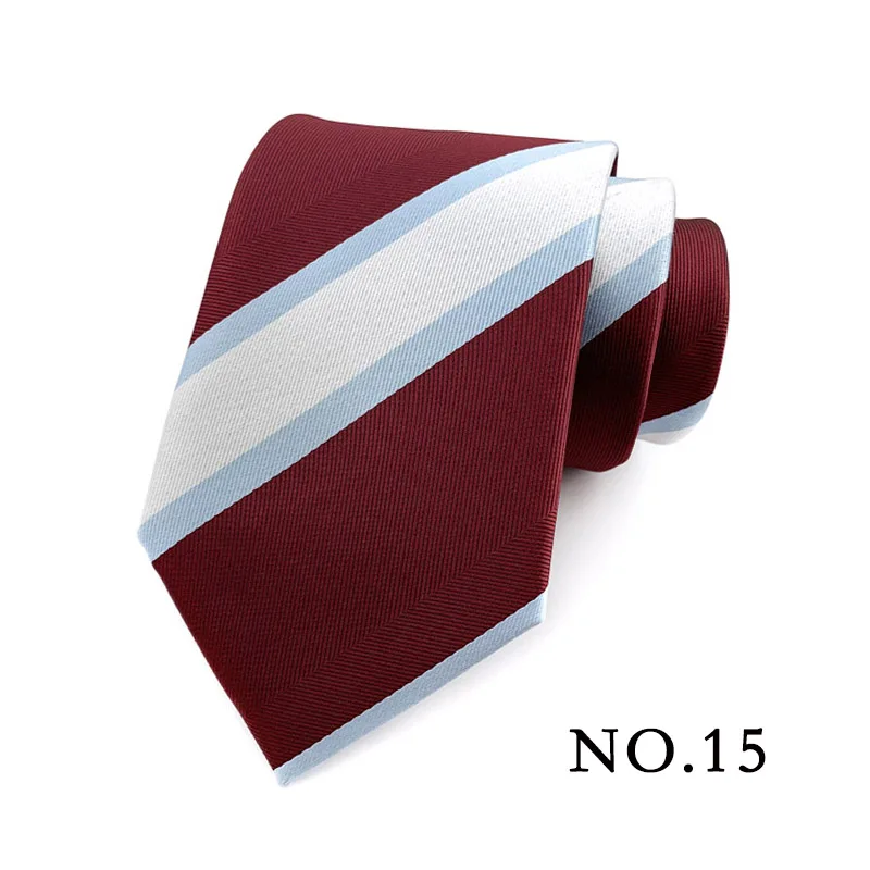 Neue 8 cm Herren Krawatte Gestreiften Gemusterten Mann Krawatte Krawatte Jacquard Gewebt Ascot Krawatte Krawatte Für Gentleman Hochzeit party – Detail 17