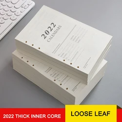 Carnet de notes A5 à 6 trous en papier 80g, planificateur planificateur planificateur planificateur planificateur planificateur planificateur planificateur planificateur planificateur avec anneaux spiralés à feuilles mobiles 2022 