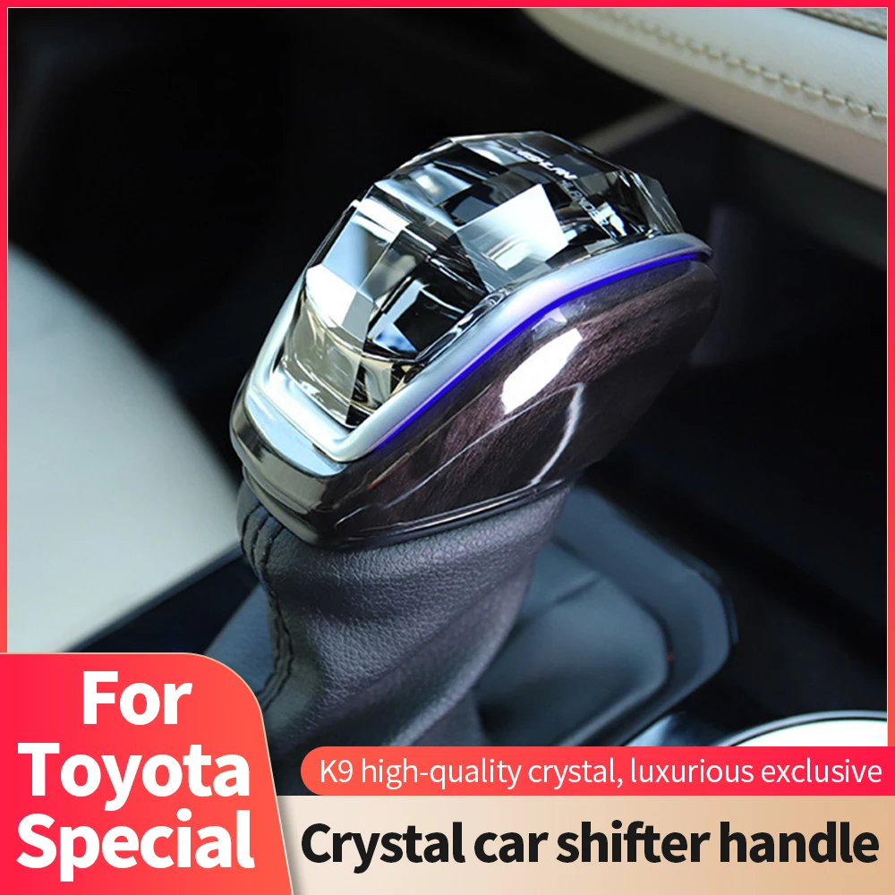 

Replacement Crystal Gear Shift Knob For Toyota Highlander RAV4 KLUGER VENZA HARRIER Modified Car Gearbox Shifter Handle Cover