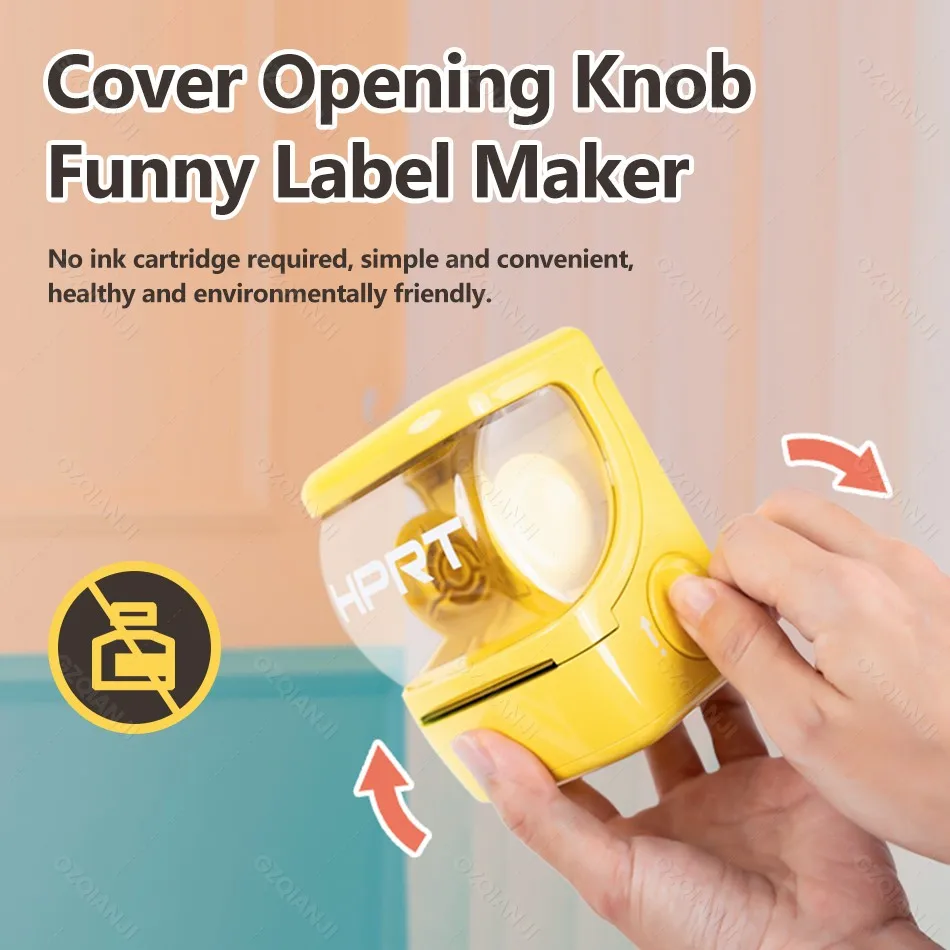 HPRT New1 Bluetooth Thermal Label Printer, 25-50mm Portable Sticker Printer Label Maker Compatible Android&iOS, or 1Roll Label