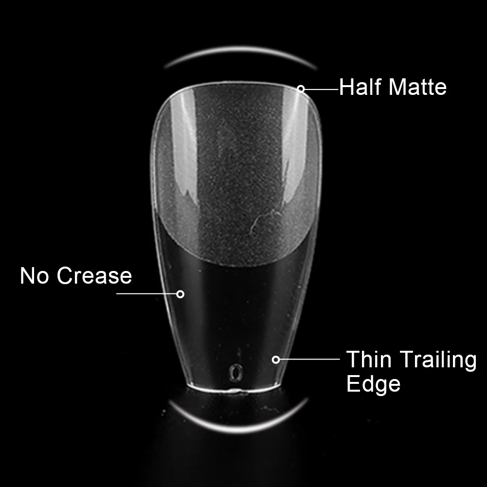 550 Pcs Full Cover Pre Shaped Nail Tips
