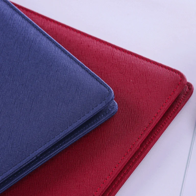 Free Custom Portfolio New Style A4 File Holder Note Pad Paper 30 Sheets Portable Business Document Bag Fashion ID Card Holder