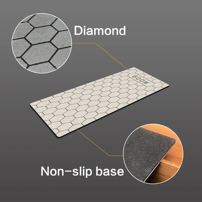 Diamond Knife Sharpener 400-1200# Grit Sharpening Stone Set Angle Guide Whetstone Grindstone Apex Egde Tool