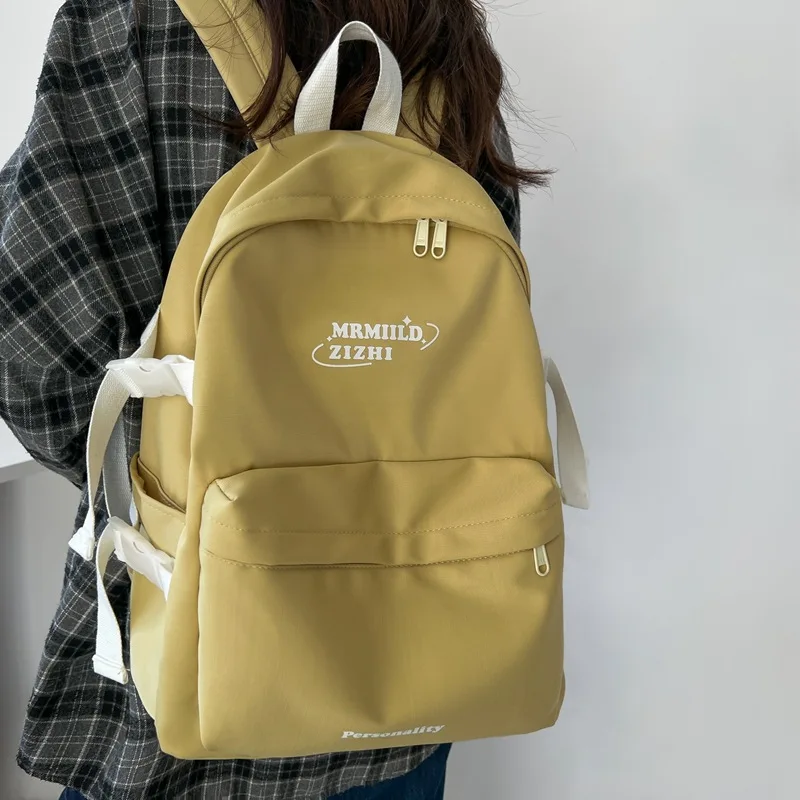

College Student School Bag for Teenagers Girls High School Backpack Women Nylon Campus Leisure Bagpack