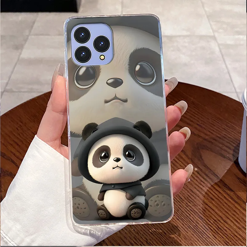 Cute Love Rabbit Transparent Silicone Phone Case - Soft TPU Bumper Shell
