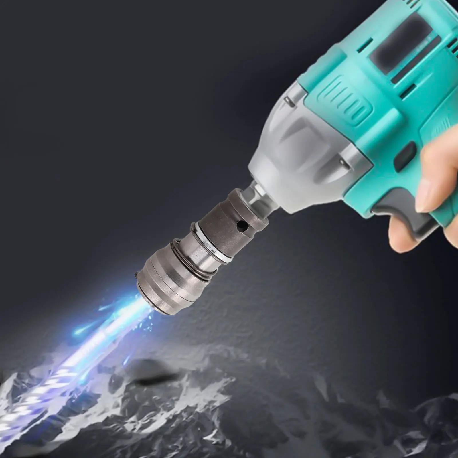 Electric Hammer Conversion Adapter For Drill Holes In Walls Bricks Round/Square Handle Electric Charging Wrench Accessories 1 X