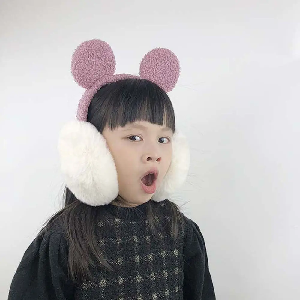 부드러운 귀여운 겨울 귀 랩, 귀 워머, 어린이 봉제 귀마개, 여성 귀 커버