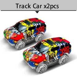 Electric Track Car Toys for Children - Educational and Fun Gift for Kids (Graffiti car 2Pcs)