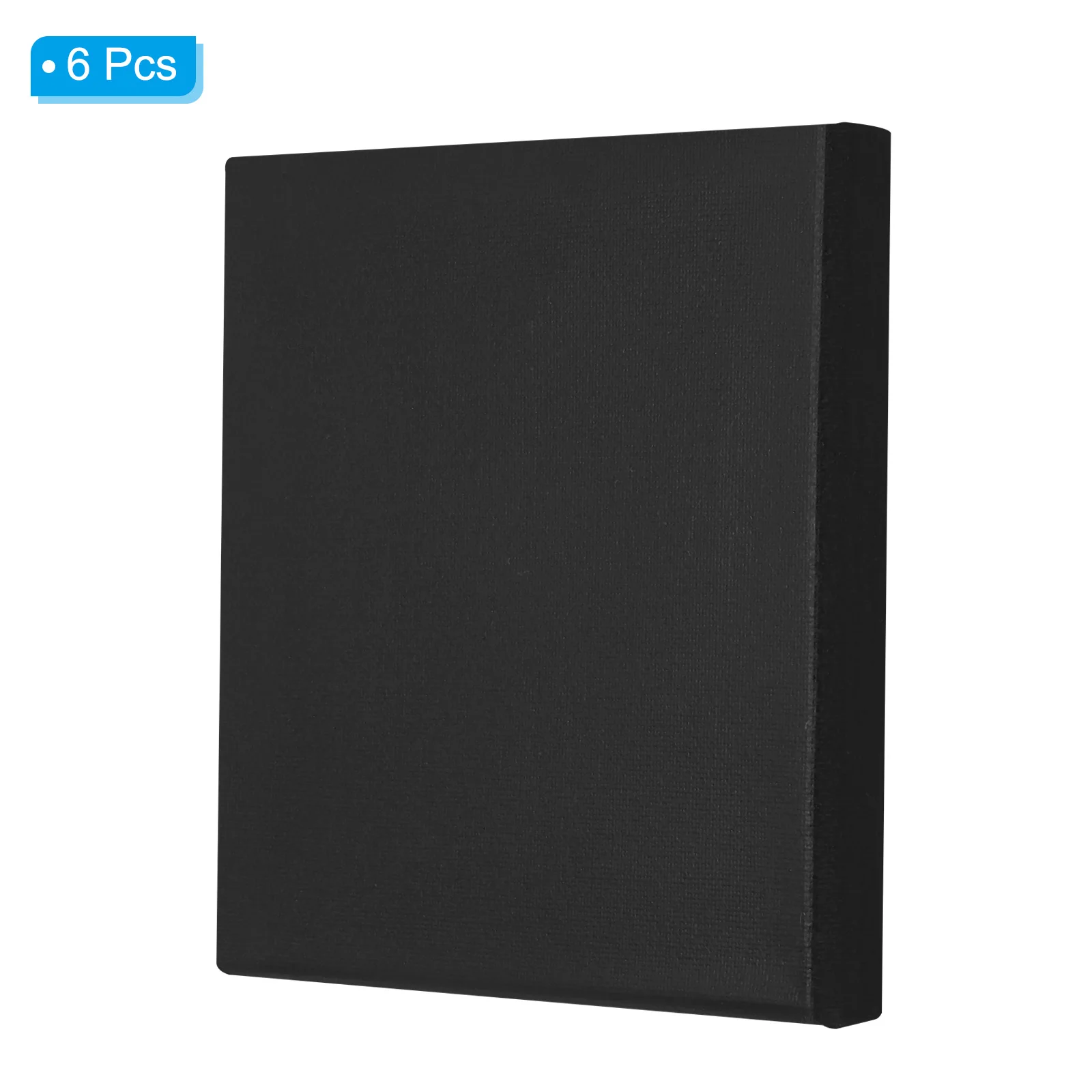 6Pcs 15x15x1.6cm Paint Canvas Board Square Wood Frame Stretched Blank Art Canvas Board Panel for Oil Painting Acrylic Watercolor