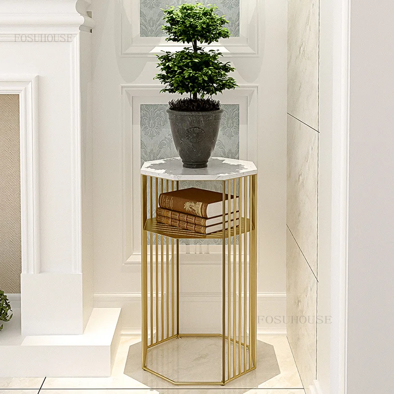 Indoor Wrought Iron Household Furniture Flower Stand Nordic Balcony Plant Shelf Modern Minimalist Living Room Corner Plant Rack