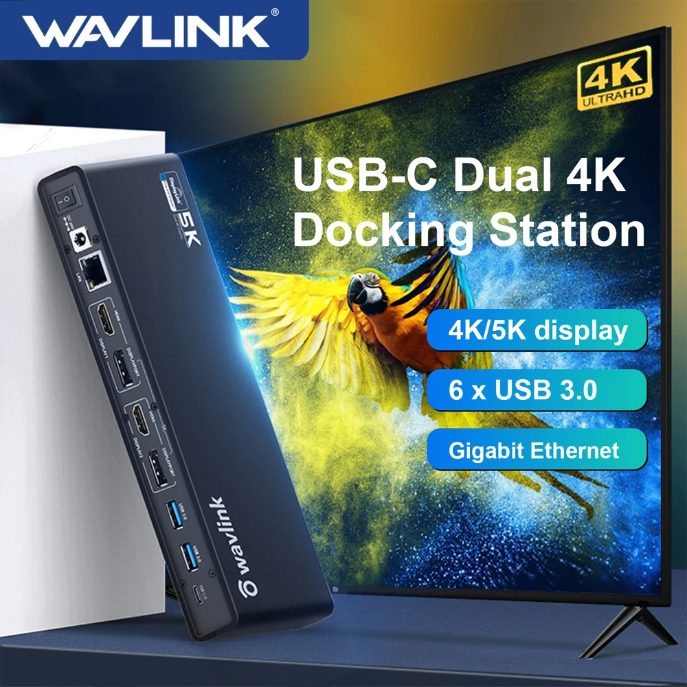 WAVLINK USB3.0 ユニバーサル ウルトラ5K ドッキングステーション