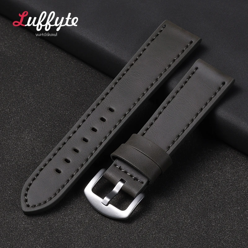 Luxurious Calfskin Leather Men's Fashion Wristwatch Strap Bracelet