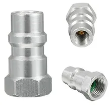 

1Pc Car R22 R502 R12 Screw To R134A Fast Conversion Adapter Connector Valve 1/4" SAE 8v1 Thread Low Pressure R134A Quick Coupler