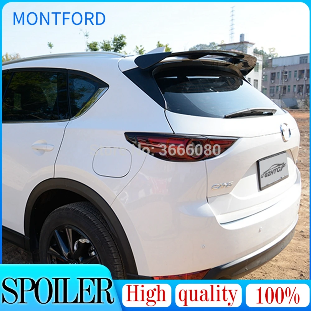 

Car Styling Exterior Universal Style Rear Spoiler Wing Tail Trunk Lid Cover Roof Spoiler Decoration For Mazda CX-5 CX5 2012-2019