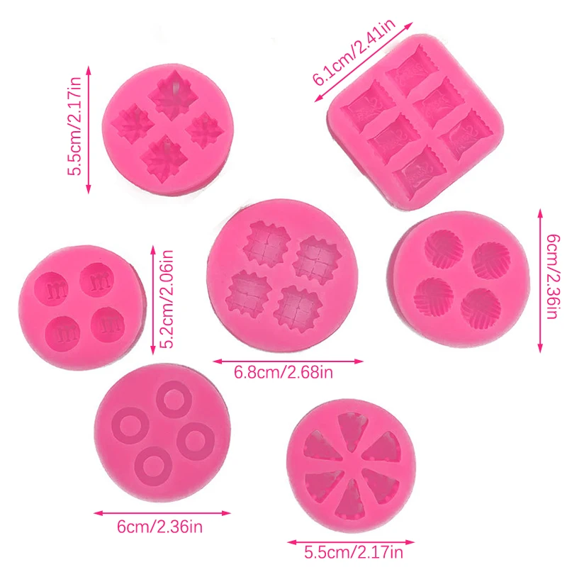 1Pc Lebensmittel Form Formen Waffeln Cookie Käse Schokolade Chip Donuts Kuchen Dekorieren Werkzeuge Weiche Silikon Kreative Fondant Form – Detail 6