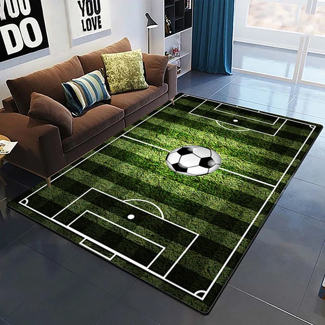 Bedroom Football Field Carpet  Large Carpets Children Room - 3d Kids Room Soft  Floor - Aliexpress