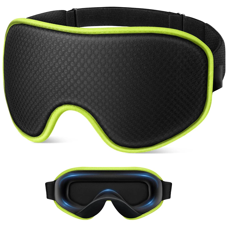 Enhanced Sleep Mask - Ultimate Blackout Comfort with 3D Breathable Design and Adjustable Strap