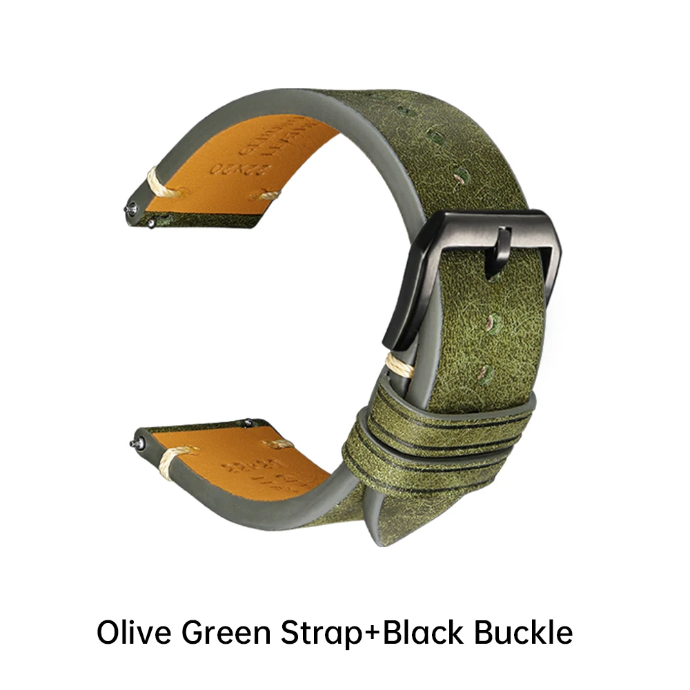 Premium Full Grain Leather Watch Strap with Quick Release