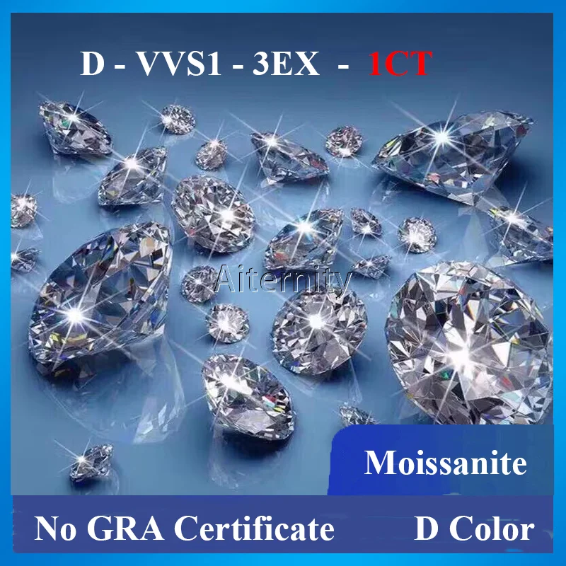 Real Moissanite Certified Lab Grown Pass Diamond tester pen Loose Gemstones Moissanita Stones for Jewelry with GRA
