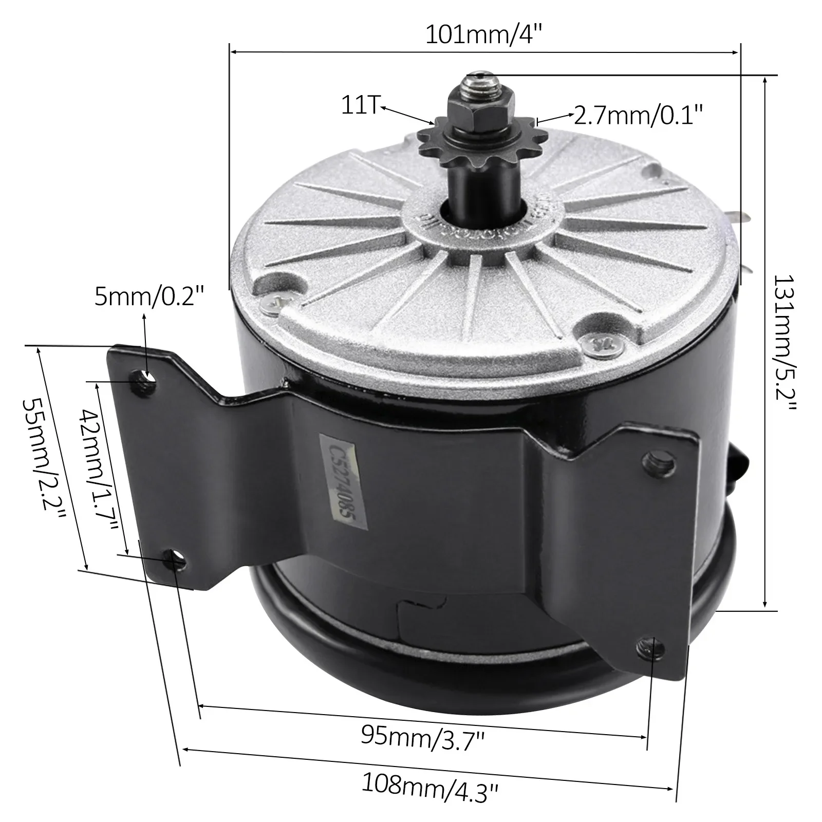 Go Kart MY1016 36V 350W DC Brushed Motor 2750RPM for Go Kart Bicycle ATV Quad Buggy Drift Trike
