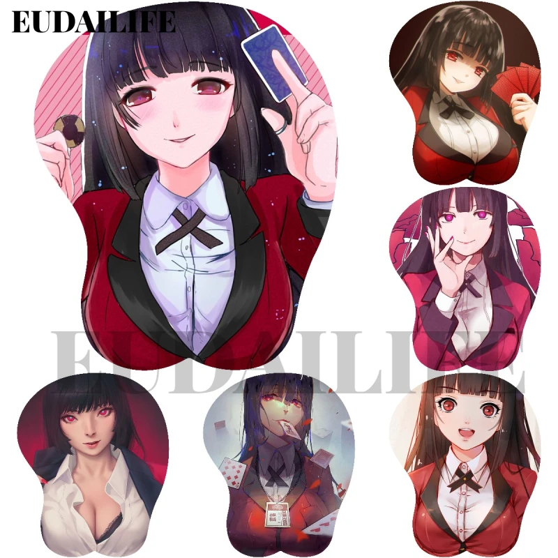 

Kakegurui Jabami Yumeko 3D коврик для мыши для рук и запястья коврик для мыши силиконовый Oppai мягкий коврик для мыши офисная работа