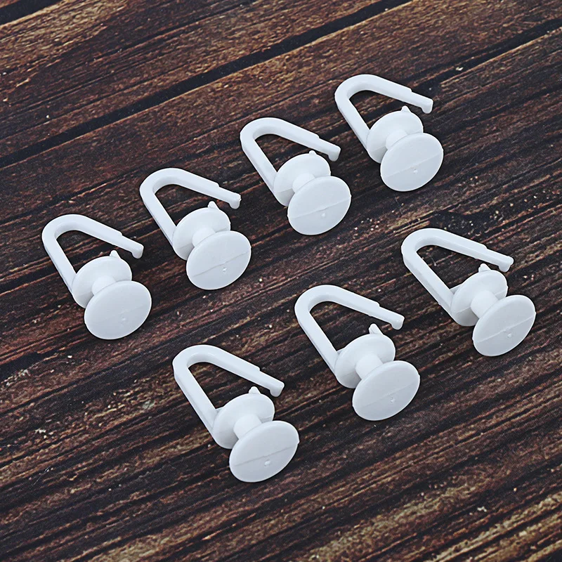 Curtain Hooks Curtain Accessories 100/200 pcs Curtain Hooks for Pencil Pleat Glider Shape Window Curtain Runners Hanging Curtains Accessories Plastic Hooks