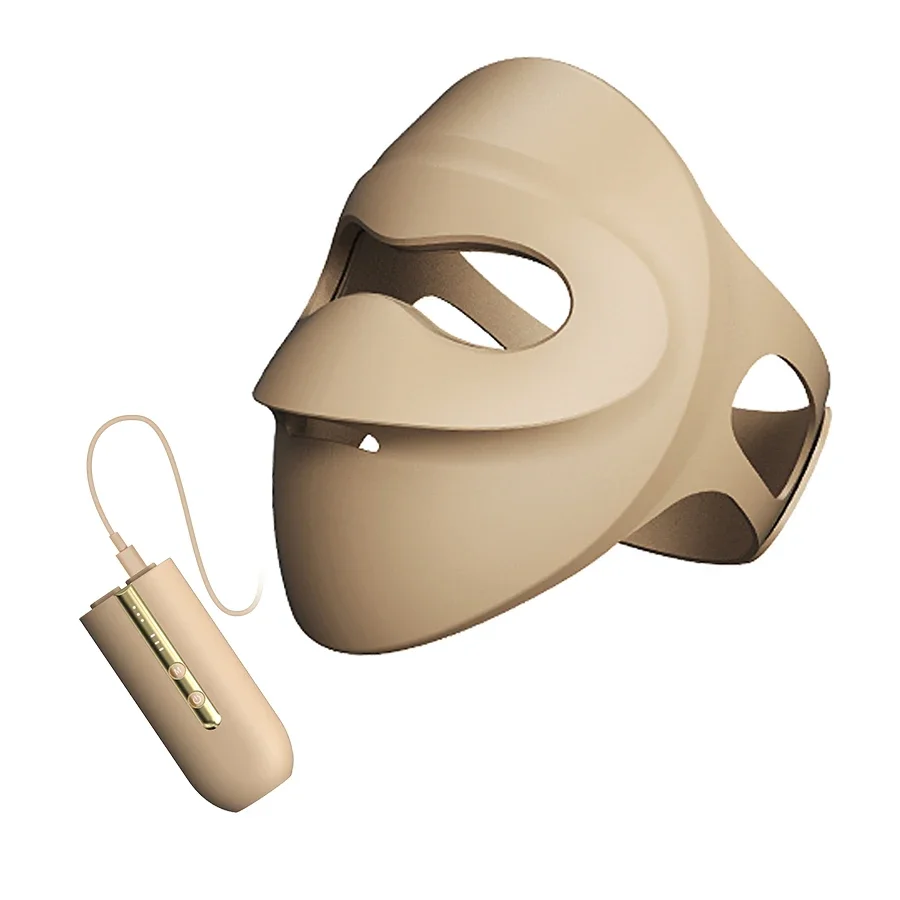 LED-Gesichtsmaske NIR Rotlicht Grün Lichttherapie Photon Matrix LED Gesichtsmaske Hals Schönheit Anti-Age Timing Hautpflegegerät