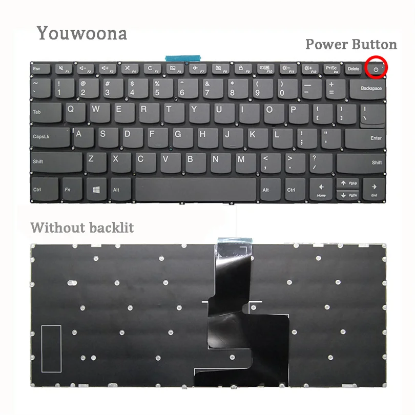 Teclado do Laptop Original para Lenovo V14-iwl V14-iil V14-ikb V14-ada V14-are E4150 Novo - Imagem 2
