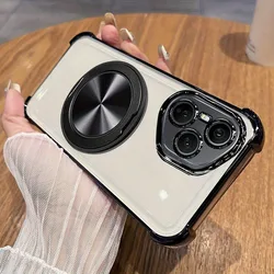 Luxury Shockproof Clear Phone Case with Magnetic Bracket Holder for Infinix Note 30 4G (4)