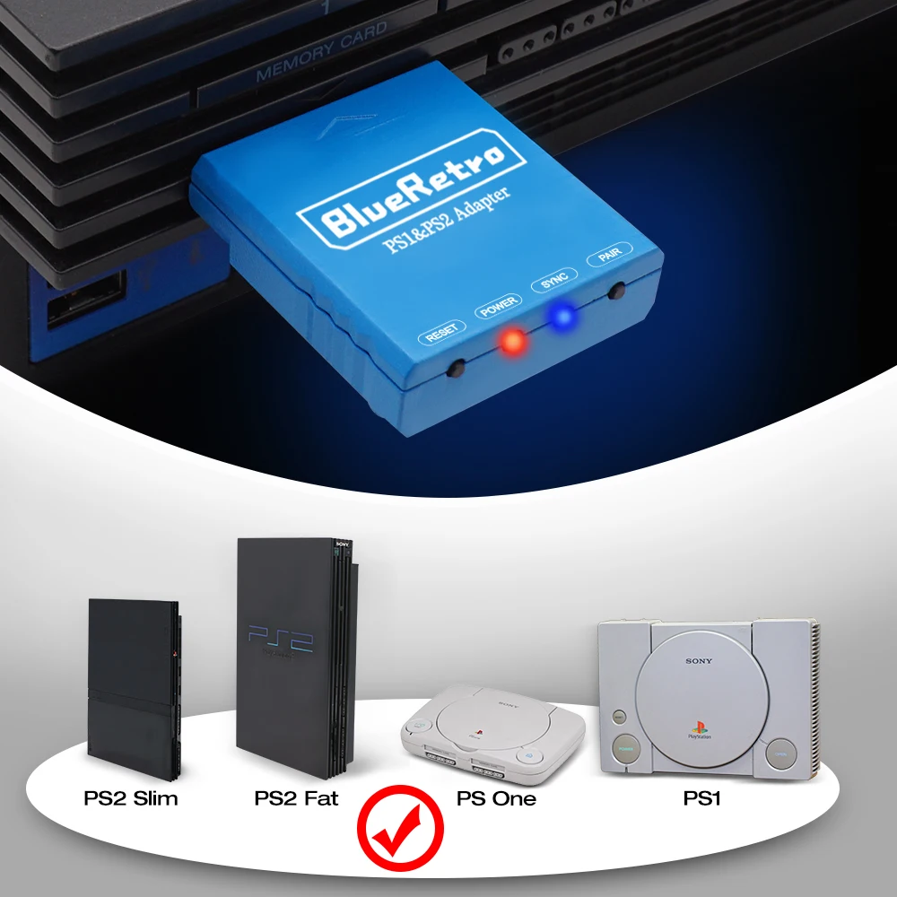 Adattatore Per Controller Wireless Bluetooth Multiplayer Retroscaler Blueretro Per Ps2 Ps One Console Di Gioco Sony Playstation