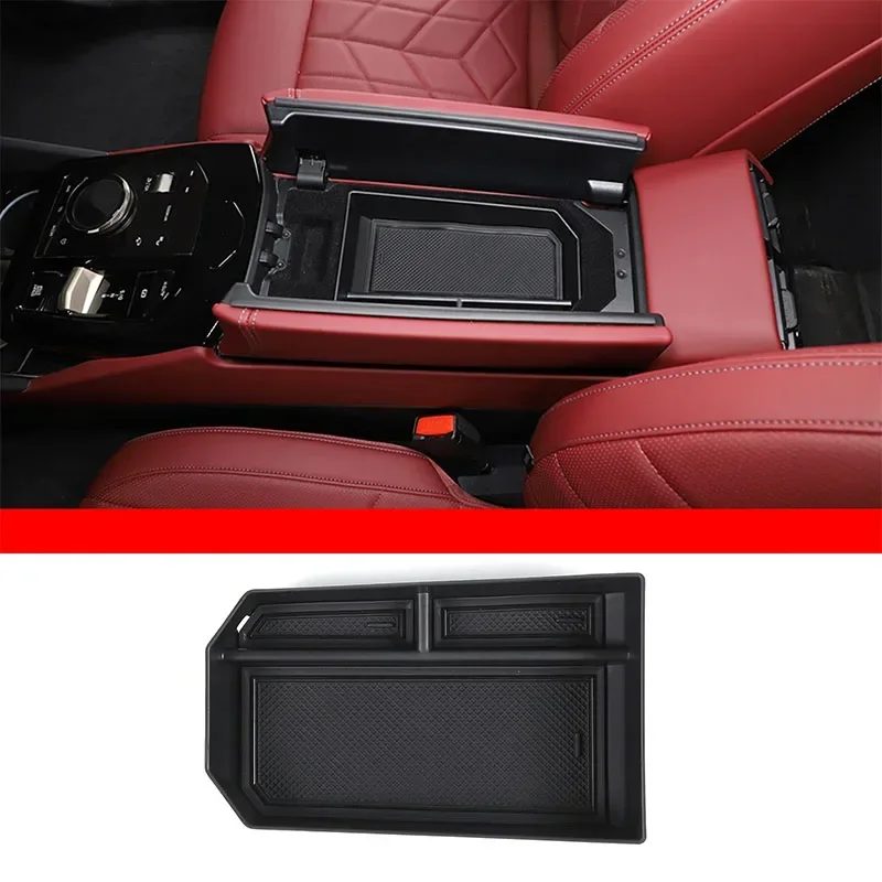 

For BMW 5 Series 2024 ABS black car styling car center console armrest box storage box sticker car interior accessories