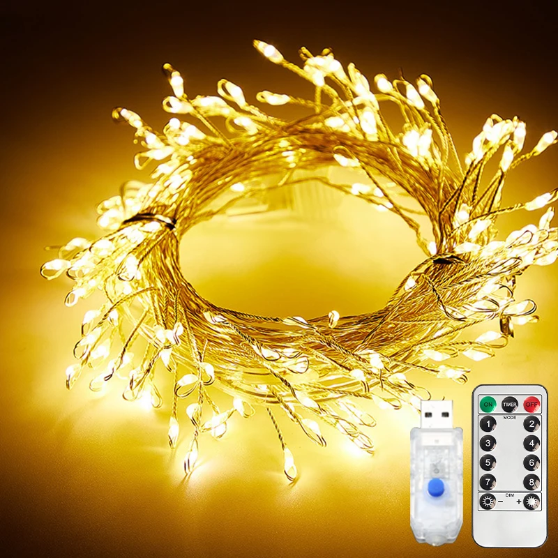 Guirlande lumineuse intérieur XCSOURCE Feu d'artifice USB 150LED guirlande  lumineuse télécommande décoration LD1792