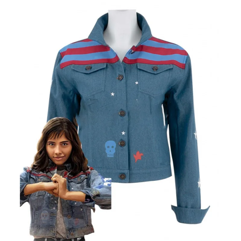 Nuovo Film Doctor Strange In The Multitverse Of Madness Costume Cosplay Miss America Jacket Super Lady Hero Top Clothes Coat